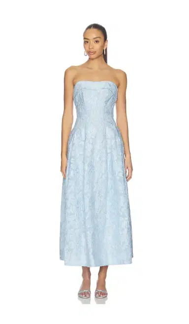 SIMKHAI Valeria Jacquard Midi Dress | Thumbnail 1 SIMKHAI Valeria Jacquard Midi Dress | Thumbnail 1