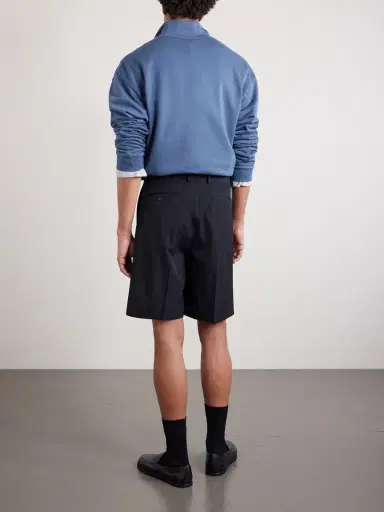 Auralee Wide-Leg Pleated Wool-Gabardine Shorts - Men | Thumbnail 4 Auralee Wide-Leg Pleated Wool-Gabardine Shorts - Men | Thumbnail 4