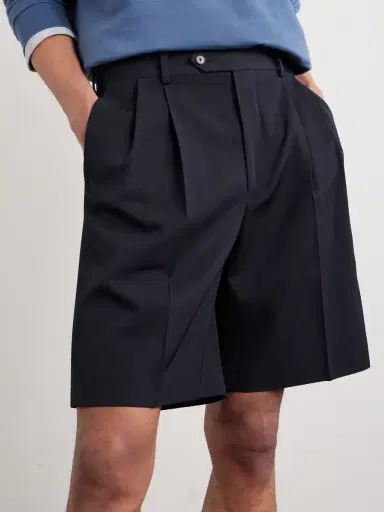 Auralee Wide-Leg Pleated Wool-Gabardine Shorts - Men | Thumbnail 5 Auralee Wide-Leg Pleated Wool-Gabardine Shorts - Men | Thumbnail 5