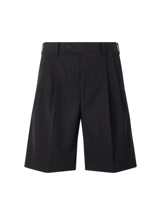 Wide-Leg Pleated Wool-Gabardine Shorts - Men