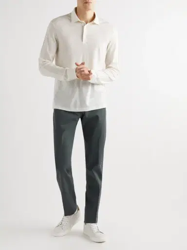 Zegna Tapered Stretch-Cotton Trousers - Men | Thumbnail 2 Zegna Tapered Stretch-Cotton Trousers - Men | Thumbnail 2