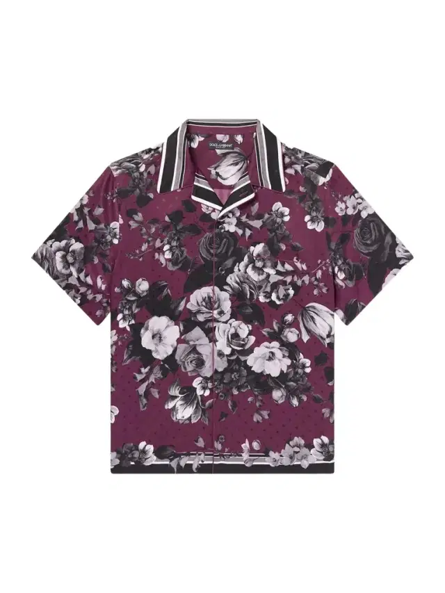 Dolce&Gabbana Camp-Collar Floral-Print Silk-Twill Shirt - Men