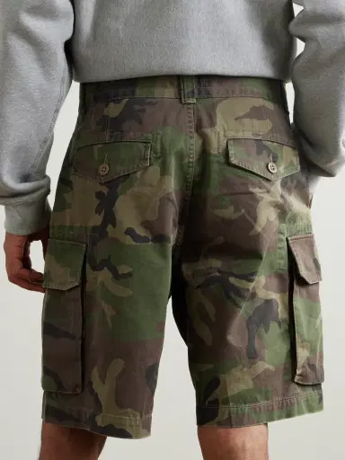 Polo Ralph Lauren Wide-Leg Camouflage-Print Cotton-Twill Shorts - Men | Thumbnail 4