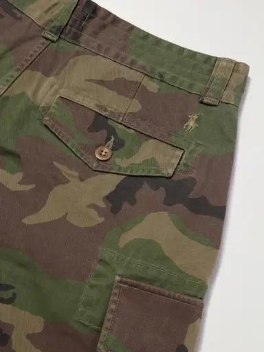 Polo Ralph Lauren Wide-Leg Camouflage-Print Cotton-Twill Shorts - Men | Thumbnail 5