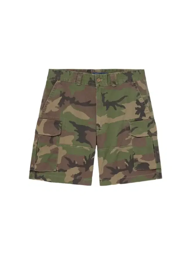 Polo Ralph Lauren Wide-Leg Camouflage-Print Cotton-Twill Shorts - Men
