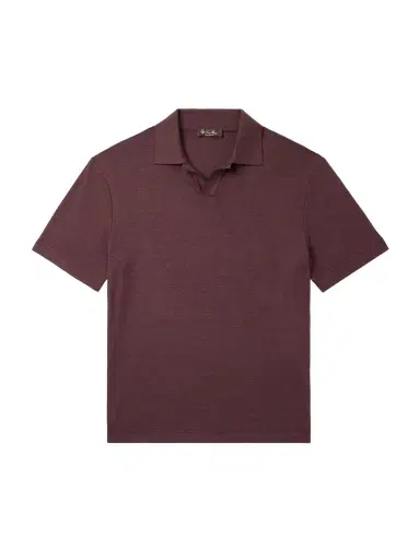 Loro Piana Valpiana Silk and Cotton-Blend Polo Shirt - Men | Thumbnail 1