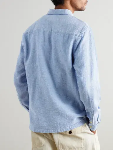 Folk Patch Cotton-Seersucker Shirt - Men | Thumbnail 4