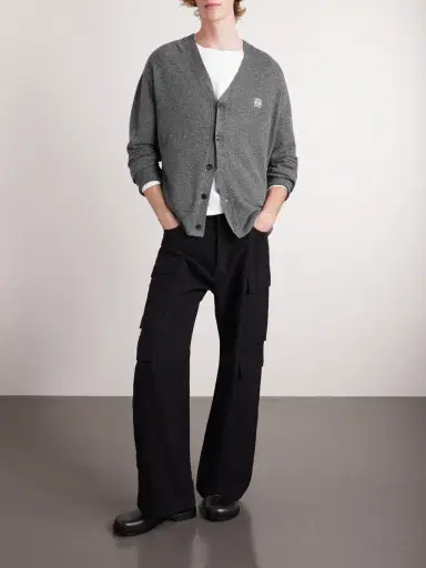 Loewe Logo-Embroidered Wool-Blend Cardigan - Men | Thumbnail 2