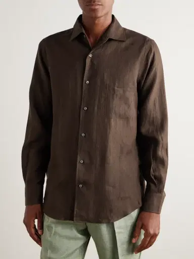 Loro Piana Slub Linen Shirt - Men | Thumbnail 3