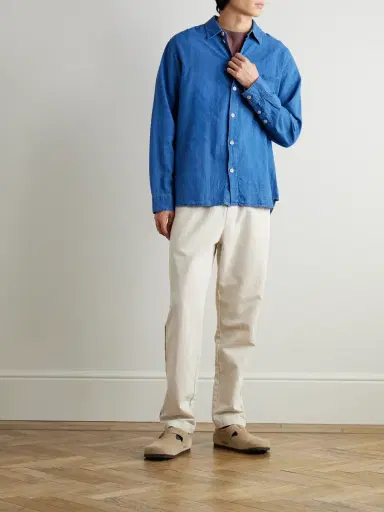 Folk Easy Fit Linen and Cotton-Blend Shirt - Men | Thumbnail 2 Folk Easy Fit Linen and Cotton-Blend Shirt - Men | Thumbnail 2