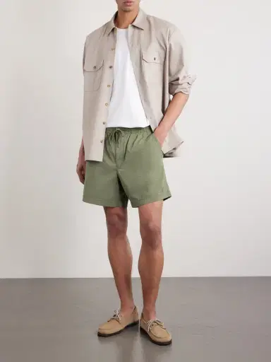 Polo Ralph Lauren Straight-Leg Cotton-Blend Seersucker Drawstring Shorts - Men | Thumbnail 2 Polo Ralph Lauren Straight-Leg Cotton-Blend Seersucker Drawstring Shorts - Men | Thumbnail 2