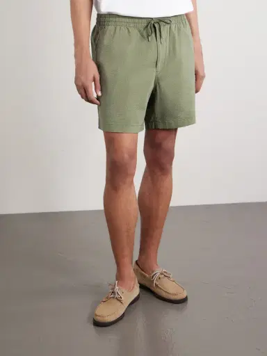 Polo Ralph Lauren Straight-Leg Cotton-Blend Seersucker Drawstring Shorts - Men | Thumbnail 3 Polo Ralph Lauren Straight-Leg Cotton-Blend Seersucker Drawstring Shorts - Men | Thumbnail 3