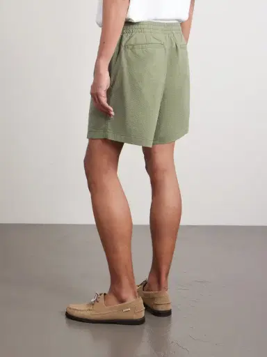 Polo Ralph Lauren Straight-Leg Cotton-Blend Seersucker Drawstring Shorts - Men | Thumbnail 4 Polo Ralph Lauren Straight-Leg Cotton-Blend Seersucker Drawstring Shorts - Men | Thumbnail 4