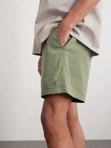 Polo Ralph Lauren Straight-Leg Cotton-Blend Seersucker Drawstring Shorts - Men | Thumbnail 6 Polo Ralph Lauren Straight-Leg Cotton-Blend Seersucker Drawstring Shorts - Men | Thumbnail 6