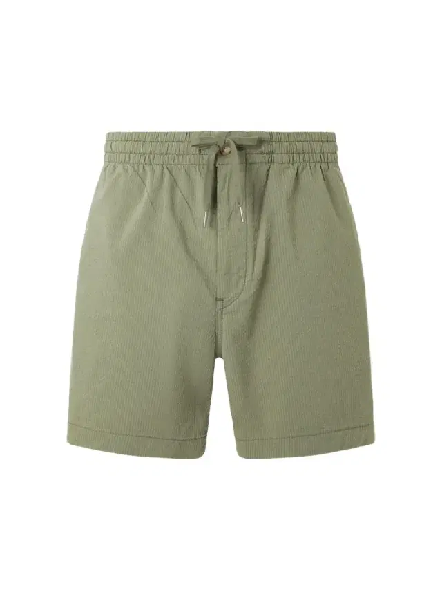 Straight-Leg Cotton-Blend Seersucker Drawstring Shorts - Men