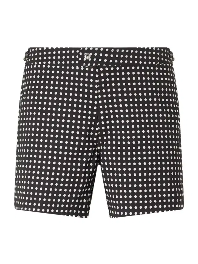 Tom Ford Straight-Leg Short-Length Polka-Dot Swim Shorts - Men