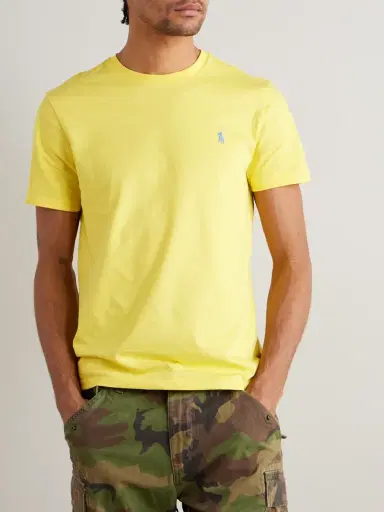 Polo Ralph Lauren Slim-Fit Logo-Embroidered Cotton-Jersey T-Shirt - Men | Thumbnail 3 Polo Ralph Lauren Slim-Fit Logo-Embroidered Cotton-Jersey T-Shirt - Men | Thumbnail 3