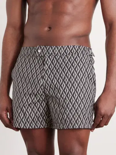 Tom Ford Straight-Leg Short-Length Printed Swim Shorts - Men | Thumbnail 2