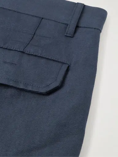 Loro Piana Straight-Leg Cotton and Linen-Blend Cargo Shorts IT 50 | Thumbnail 4