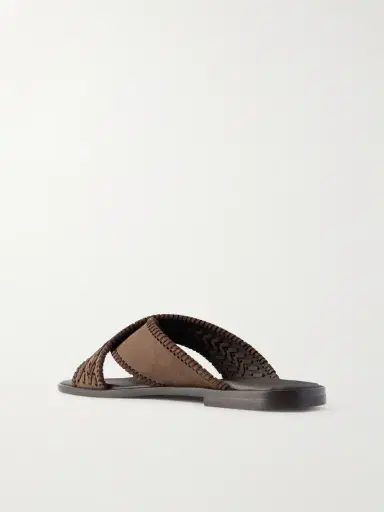 Manolo Blahnik Tex Nubuck-Trimmed Leather Sandals - Men | Thumbnail 3 Manolo Blahnik Tex Nubuck-Trimmed Leather Sandals - Men | Thumbnail 3