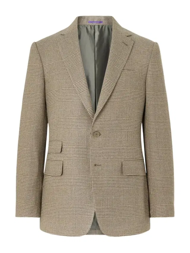 Checked Silk, Wool and Cashmere-Blend Suit Jacket - Men