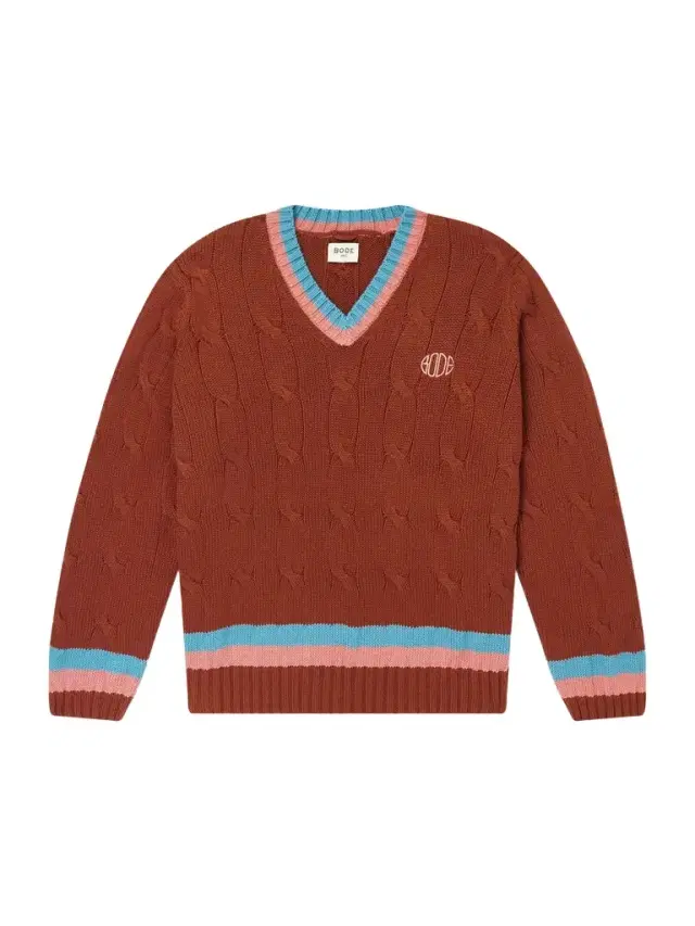 BODE Logo-Embroidered Cable-Knit Cotton Sweater - Men