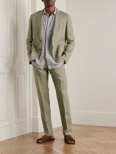 Zegna Slim-Fit Oasi Lino Twill Suit Jacket - Men | Thumbnail 2