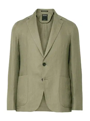 Zegna Slim-Fit Oasi Lino Twill Suit Jacket - Men | Thumbnail 1