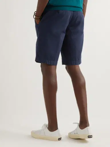 Loro Piana Straight-Leg Cotton and Linen-Blend Drawstring Bermuda Shorts - Men | Thumbnail 3 Loro Piana Straight-Leg Cotton and Linen-Blend Drawstring Bermuda Shorts - Men | Thumbnail 3