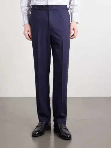 dunhill Straight-Leg Pinstriped Wool Suit Trousers - Men | Thumbnail 3