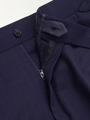 dunhill Straight-Leg Pinstriped Wool Suit Trousers - Men | Thumbnail 6