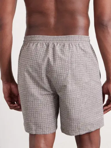 Brunello Cucinelli Straight-Leg Mid-Length Logo-Embroidered Printed Swim Shorts - Men | Thumbnail 3