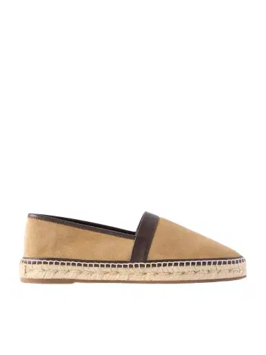 Manolo Blahnik Nerano Leather-Trimmed Suede Espadrilles - Men | Thumbnail 1