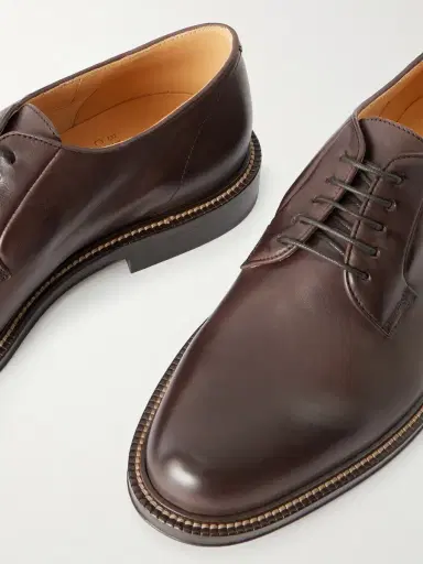 Brunello Cucinelli Leather Derby Shoes - Men | Thumbnail 5 Brunello Cucinelli Leather Derby Shoes - Men | Thumbnail 5