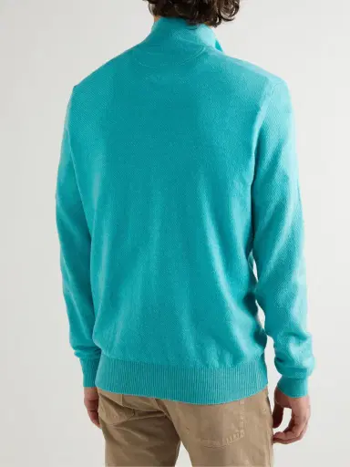 Loro Piana Roadster Striped Cashmere Half-Zip Sweater - Men | Thumbnail 3