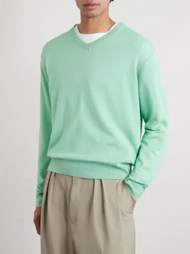 Auralee Cashmere and Silk-Blend Sweater - Men | Thumbnail 3 Auralee Cashmere and Silk-Blend Sweater - Men | Thumbnail 3