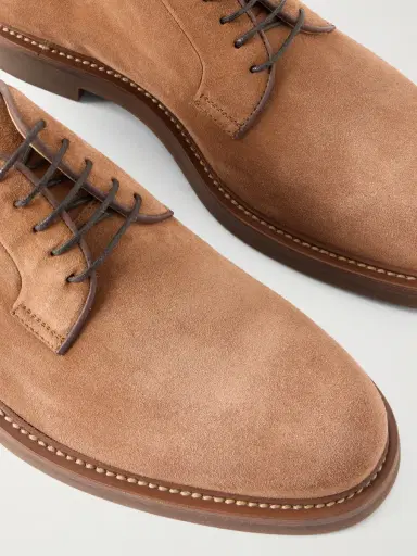 Brunello Cucinelli Suede Derby Shoes - Men | Thumbnail 5