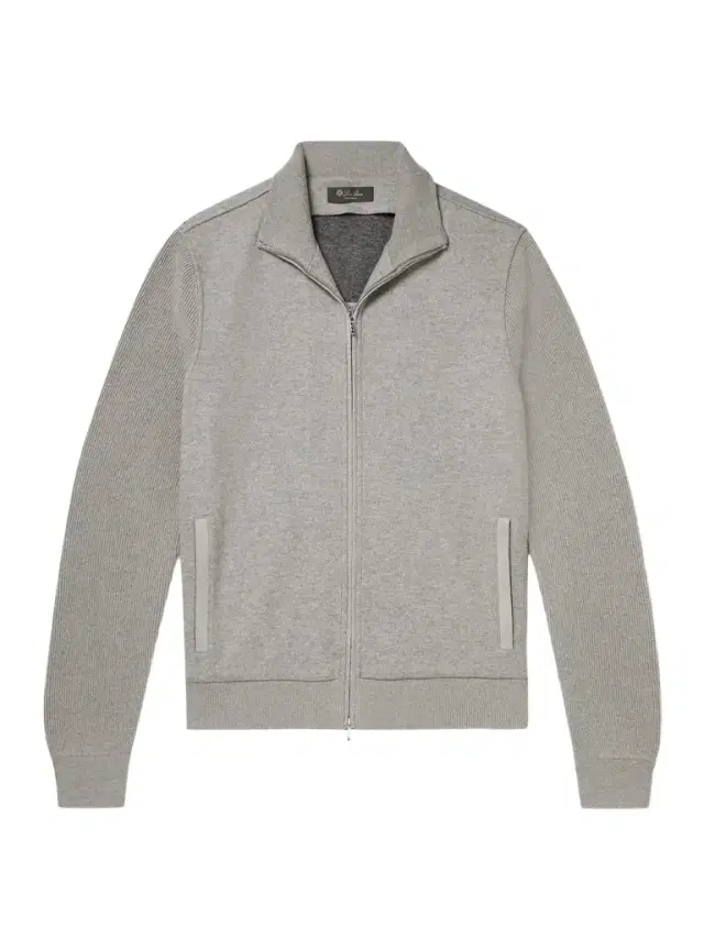 Loro Piana Suede-Trimmed Cashmere-Blend Zip-Up Cardigan - Men