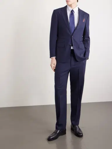 dunhill Pinstriped Wool Suit Jacket - Men | Thumbnail 2