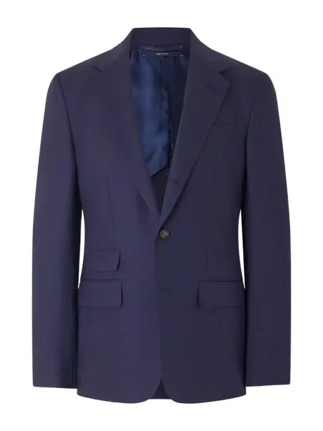 Pinstriped Wool Suit Jacket - Men