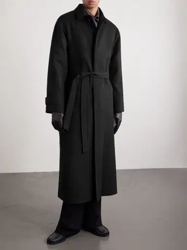 Saman Amel Belted Wool Overcoat - Men | Thumbnail 2
