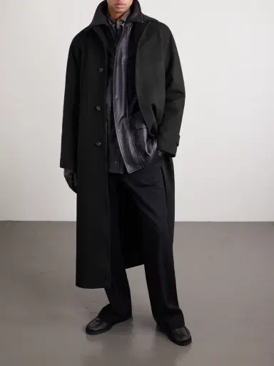 Saman Amel Belted Wool Overcoat - Men | Thumbnail 3