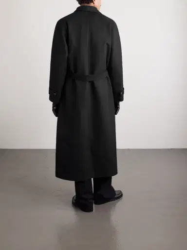 Saman Amel Belted Wool Overcoat - Men | Thumbnail 4