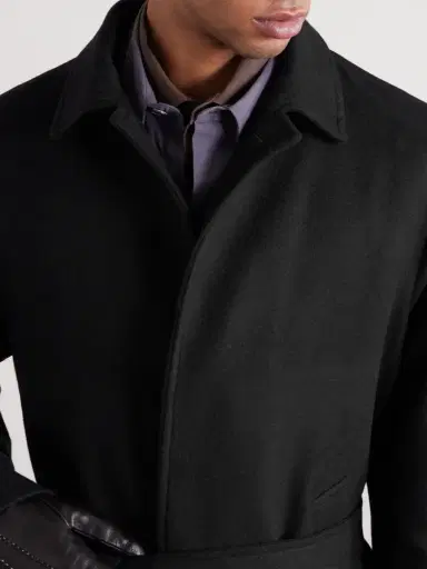 Saman Amel Belted Wool Overcoat - Men | Thumbnail 5