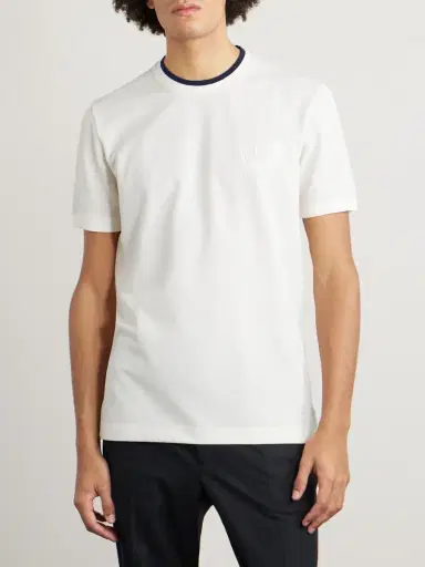 Dolce & Gabbana Logo-Embroidered Piqué T-Shirt - Men | Thumbnail 3
