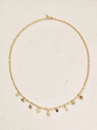 Sydney Evan 14-karat Gold, Diamond And Enamel Necklace | Thumbnail 4 Sydney Evan 14-karat Gold, Diamond And Enamel Necklace | Thumbnail 4