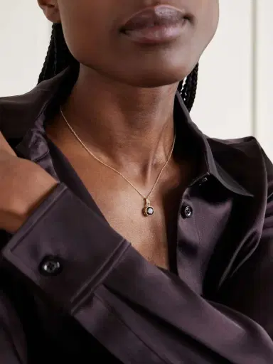 Sydney Evan Icon Solitaire 14-karat Gold, Topaz And Diamond Necklace | Thumbnail 5 Sydney Evan Icon Solitaire 14-karat Gold, Topaz And Diamond Necklace | Thumbnail 5
