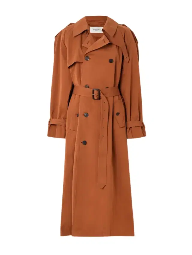 Double-breasted Belted Cotton And Silk-blend Trench Coat