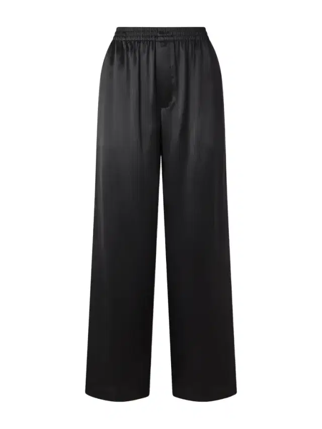 Silk-satin Straight-leg Pants