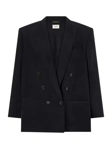 Saint Laurent Double-breasted Silk-habotai Blazer | Thumbnail 1